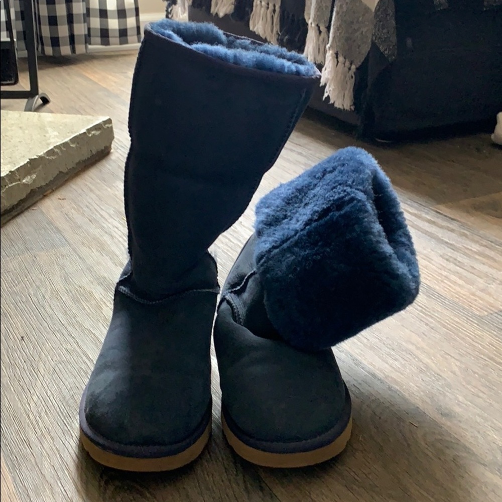 Navy blue tall Uggs